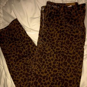 AE leopard print skinny jeggings
